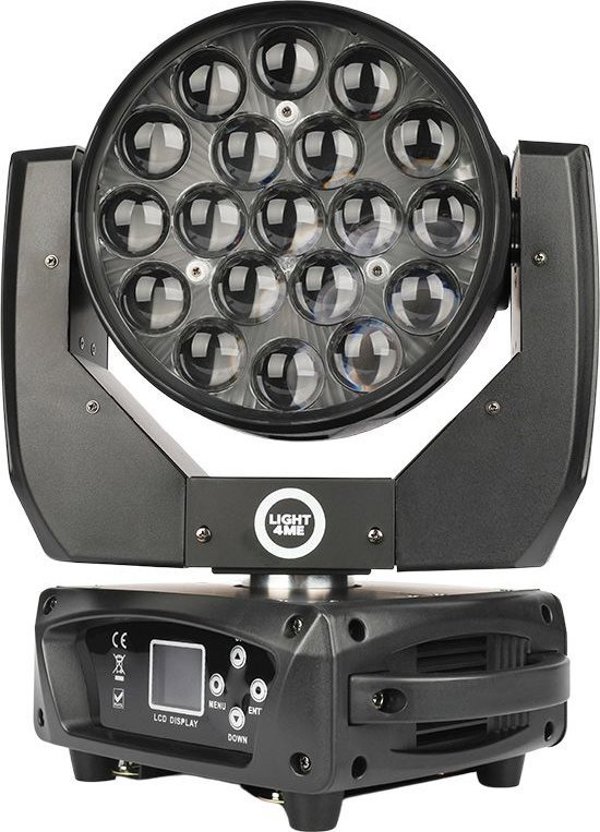 LIGHT4ME ZOOM WASH 19x15W κινητή κεφαλή LED RGBW