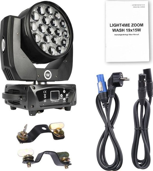 LIGHT4ME ZOOM WASH 19x15W κινητή κεφαλή LED RGBW