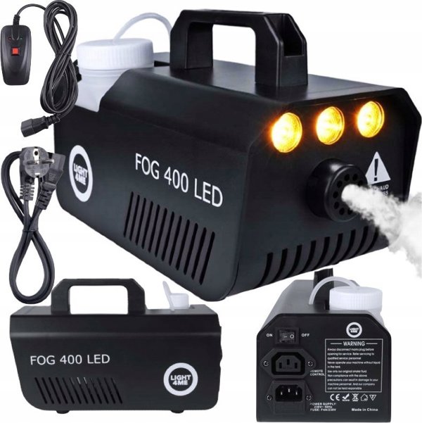 LIGHT4ME FOG 400 LED Μηχανή Καπνού για DJ - Φορητή με Φωτισμό LED 400W