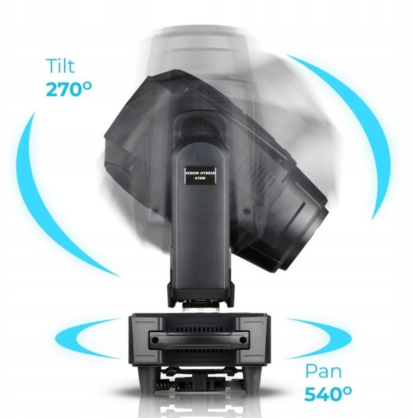 LIGHT4ME VENOM HYBRID 470W κεφαλή κινούμενη υβριδική