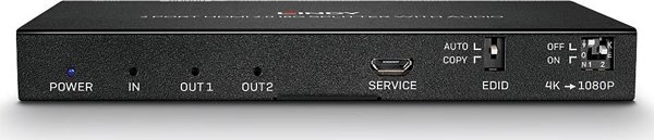 Lindy 38230 HDMI Splitter 1x2, 4K, 4096 x 2160 px, Μεταλλικό, Μαύρο