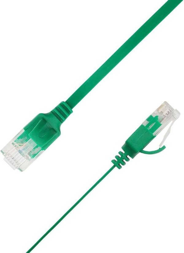 LinkIT Płaski kabel sieciowy RJ-45, Cat.6a, U/UTP, PVC, zielony, 5 m (UTP-FL6A-00500-GR)