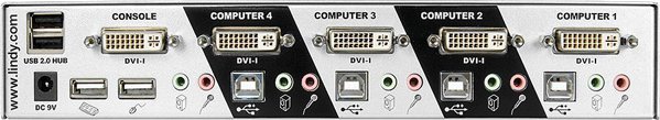Lindy 4 Port Dvi-I Single Link Kvm