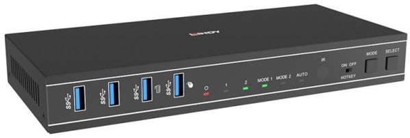 LINDY 2 Port Dual Head HDMI 4K60,USB3.0 KVM Switch