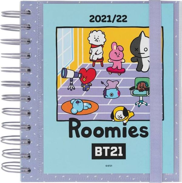 Line Friends BT21 - Kalendarz / Planner szkolny 2021/2022 (niebieski)