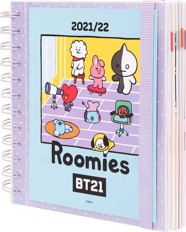 Line Friends BT21 - Kalendarz / Planner szkolny 2021/2022 (niebieski)