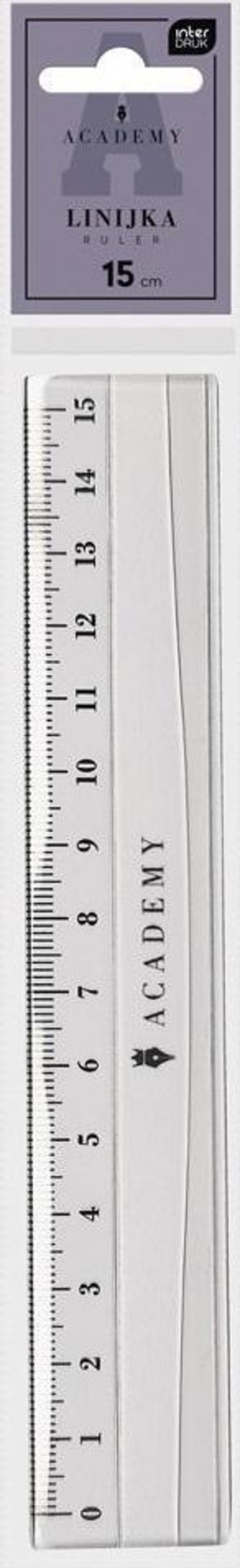 Linijka plastikowa 15cm Academy