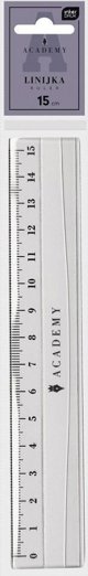 Linijka plastikowa 15cm Academy