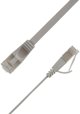 LinkIT Płaski kabel sieciowy RJ-45, Cat.6a, U/FTP, PVC, szary, 5 m (STP-FL6A-00500-GY)