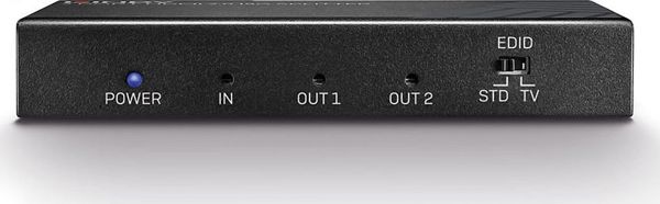 Lindy 38235 HDMI Splitter 2-Port, 4K, Μαύρο, Μεταλλικό