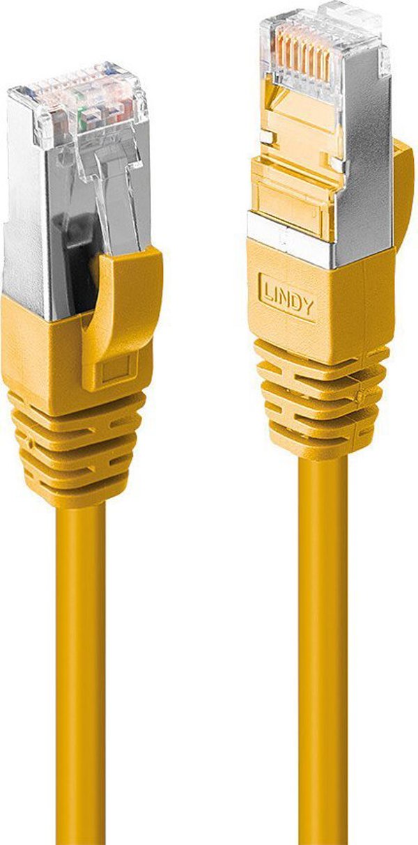 Lindy LINDY Patchkabel Cat.6A S/FTP LSZH, gelb 3.0m