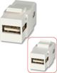 Lindy LINDY USB A Double Female keystone module for wall boxes - 60553