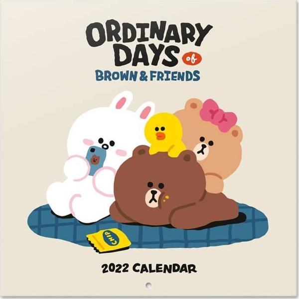 Line Friends - Ημερολόγιο τοίχου 2022 30 x 30 cm