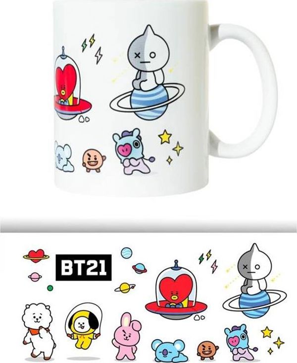 Κούπα Line Friends BT21 Κεραμική 300ml, Διαστάσεις 9,5x8cm, Κατάλληλη για Πλυντήριο Πιάτων