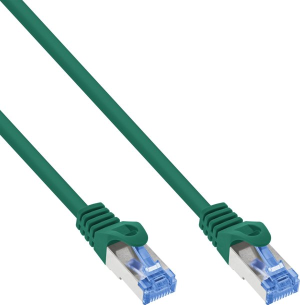 Lindy Καλώδιο Δικτύου Cat.6A S/FTP, TPE (LSZH), CCA, Πράσινο, 0.5m