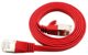 LinkIT Płaski kabel sieciowy RJ-45, Cat.6a, U/FTP, PVC, czerwony, 4.5 m (STP-FL6A-00450-RD)