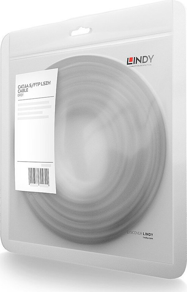 Lindy LINDY Patchkabel Cat.6A S/FTP TPE, grau 30m