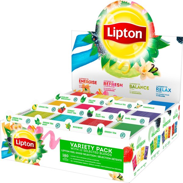 Lipton Τσάι Lipton display με 180 φακελάκια τσαγιού, σε 12 παραλλαγές