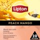 Lipton Μαύρο Τσάι σε Πυραμίδες, Γεύση Ροδάκινο & Μάνγκο, 20 Φακελάκια