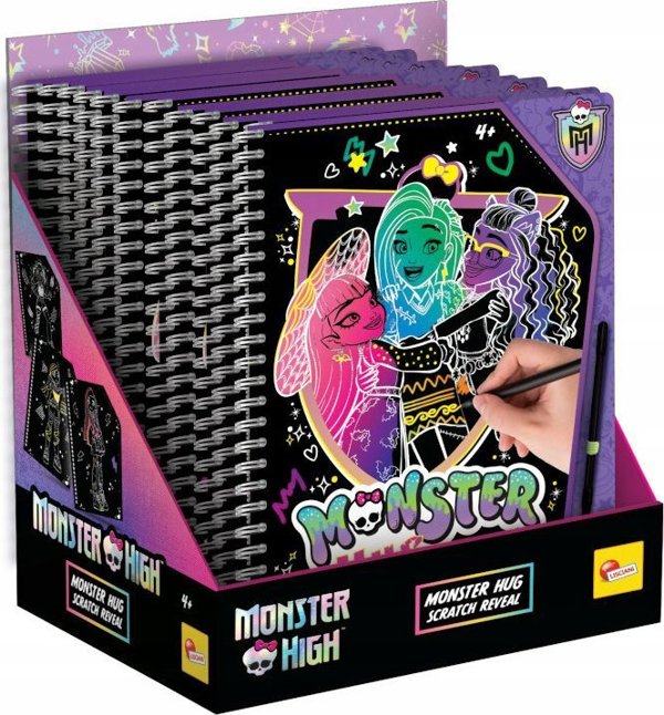 Lisciani Monster High Σημειωματάριο Ξυσίματος Αποκάλυψης για Παιδιά 5+ Ετών