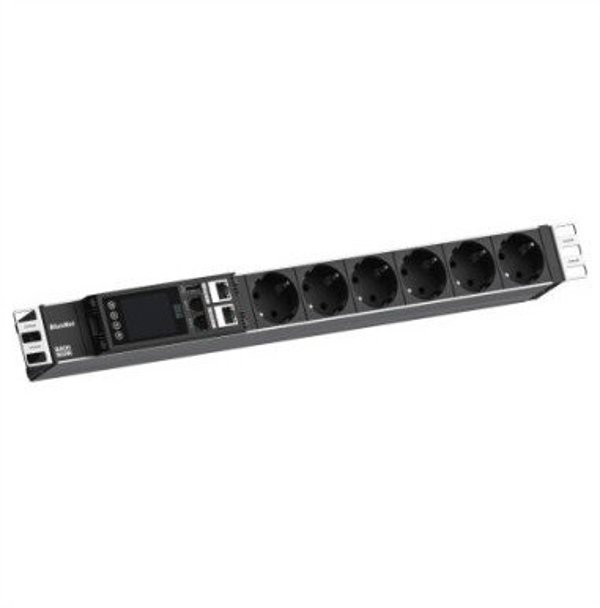 Listwa zasilająca Bachmann BN Essential z licznikiem, 19, 6xCEE7/3, 2,0 m, CEE7/7