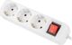 Πολύπριζο Lanberg PS1-05F, 3 Υποδοχές Schuko, Καλώδιο 1.5m, 2500W, Λευκό