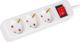 Πολύπριζο Lanberg PS1-05F, 3 Υποδοχές Schuko, Καλώδιο 1.5m, 2500W, Λευκό