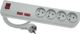 Elgotech Πολύπριζο Ασφαλείας PSF2, 4 Θέσεις, 5m, 2500W, Λευκό (PSF2-405)