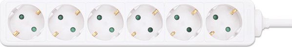 Πολύπριζο Manhattan MANHATTAN Steckdosenleiste 6fach 2m Cable weiß Schutzkontakt