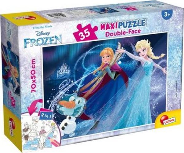 Lisciani Παζλ Maxi Διπλής Όψης Frozen 35 Κομμάτια, 70x50cm, Για Παιδιά Από 3 Ετών