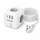 Listwa zasilająca Wozinsky Kostka zasilająca Wozinsky WKZ-3B 4x AC 2x USB-A 1x USB-C 4000 W z przewodem 1.8 m - biała