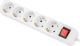 Πολύπριζο Lanberg PS1-05F, 5 Υποδοχές Schuko, Μήκος Καλωδίου 3m, Λευκό