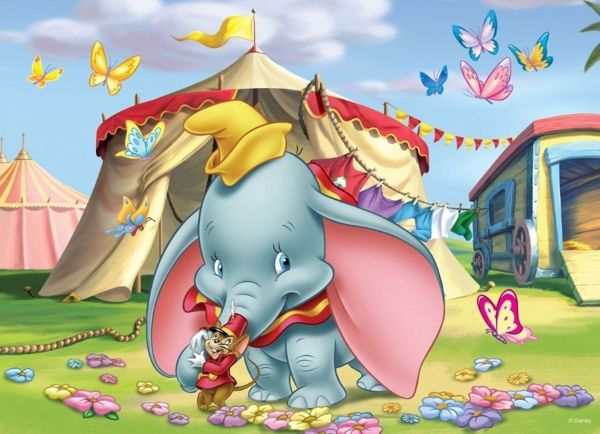 Lisciani Παζλ Dumbo Maxi Διπλής Όψης 35 Τεμάχια 70x50cm, Εκπαιδευτικό Παιχνίδι για Παιδιά 3+ Ετών