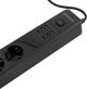 Tech-Protect Πολύπριζο P-04, 4 Θέσεις 230V, 4x USB & 2x Type-C, Προστασία Υπέρτασης, Μαύρο