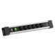 Listwa zasilająca Bachmann CONNECTUS 6xCEE7/3, 1xprzełącznik, 1xUSB-C/C 45 W, długość 2,0 m, CEE7/7, szary