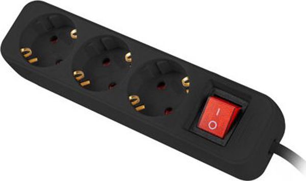 Πολύπριζο Lanberg PS1-05F 3 υποδοχές 1.5 m μαύρο (PS1-03F-0150-BK)