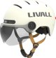 Livall Smart Κράνος L23 με LED Φωτισμό, SOS Ειδοποίηση & Προστατευτική Ζελατίνα, Λευκό, 54-58cm