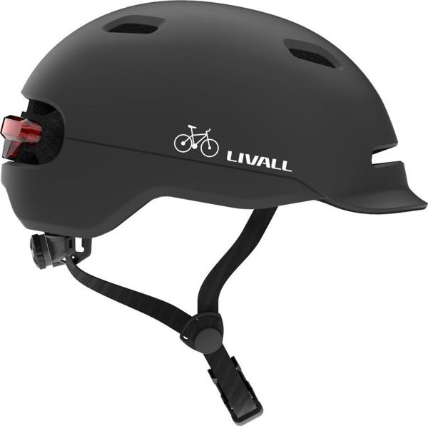 Livall C20/SH50 Έξυπνο Κράνος Ποδηλάτου & Scooter με Φώτα LED, SOS & Ανίχνευση Πτώσης, Μαύρο, Μέγεθος L (57-61 cm)