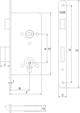 LOB Κλειδαριά εντοιχιζόμενη 72x60mm για κύλινδρο Z76B