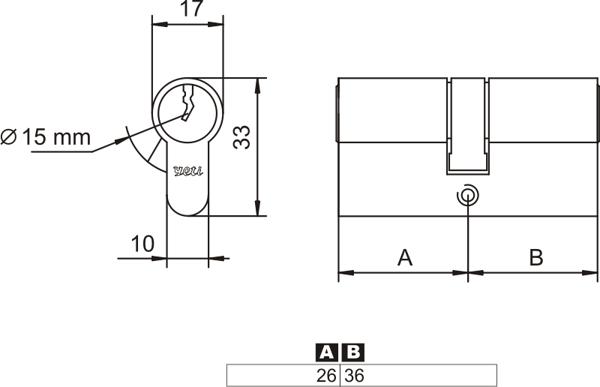 LOB wkladka symetryczna YETI 25/25mm nikiel WY300