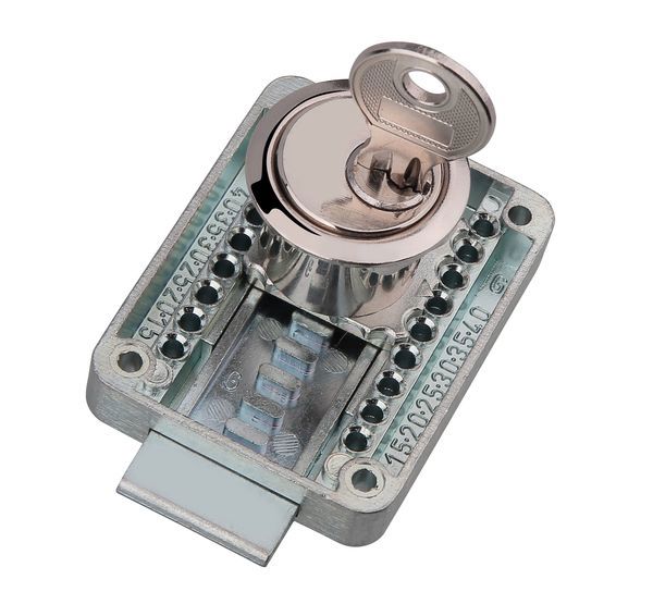 Zamek meblowy z regulacja niklowany ZMB3