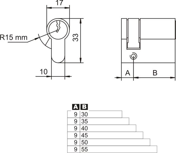 LOB Ενιαία πλευρική κάψουλα νικελίου 30x9mm WJ54