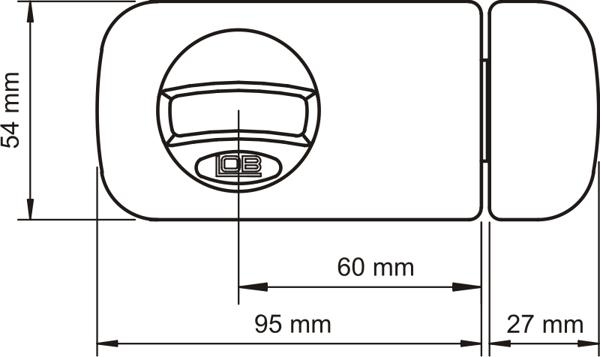 Κλειδαριά με τρεις κλειδαριές LOB 60mm λευκή TB61