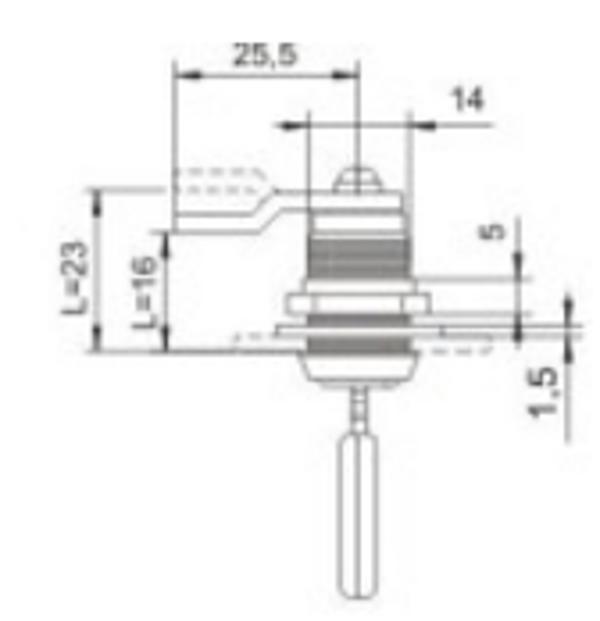 LOB Zamek kasetowy ZKP-61 A1 chrom