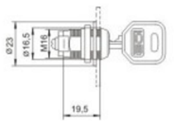 LOB Zamek kasetowy ZKP-61 A1 chrom