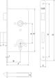 LOB Zamek wpuszczany 90x50mm na wkladke (Z95B)