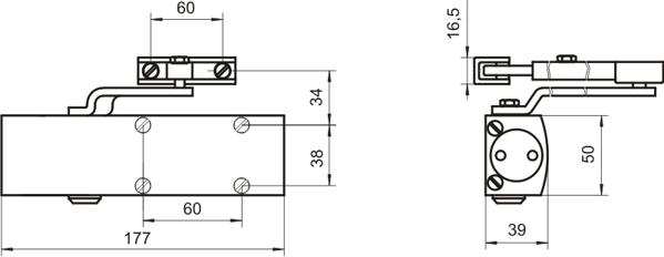 LOB Zamykacz drzwiowy srebrny STS1500