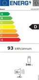 Ψυγείο Bosch KSV36CIDP ανοξείδωτο, ενεργειακή κλάση D, 346L, ύψος 186cm