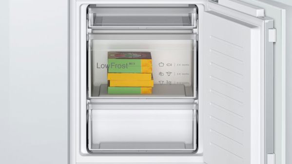Bosch KIV86VFE1 Εντοιχιζόμενο Ψυγείο με Καταψύκτη LowFrost, Ενεργειακή Κλάση E, Λευκό