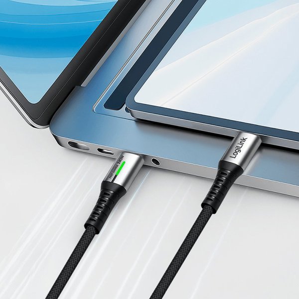 LogiLink USB-C 20 Gb/s, 240W 2.0m w oplocie czarny